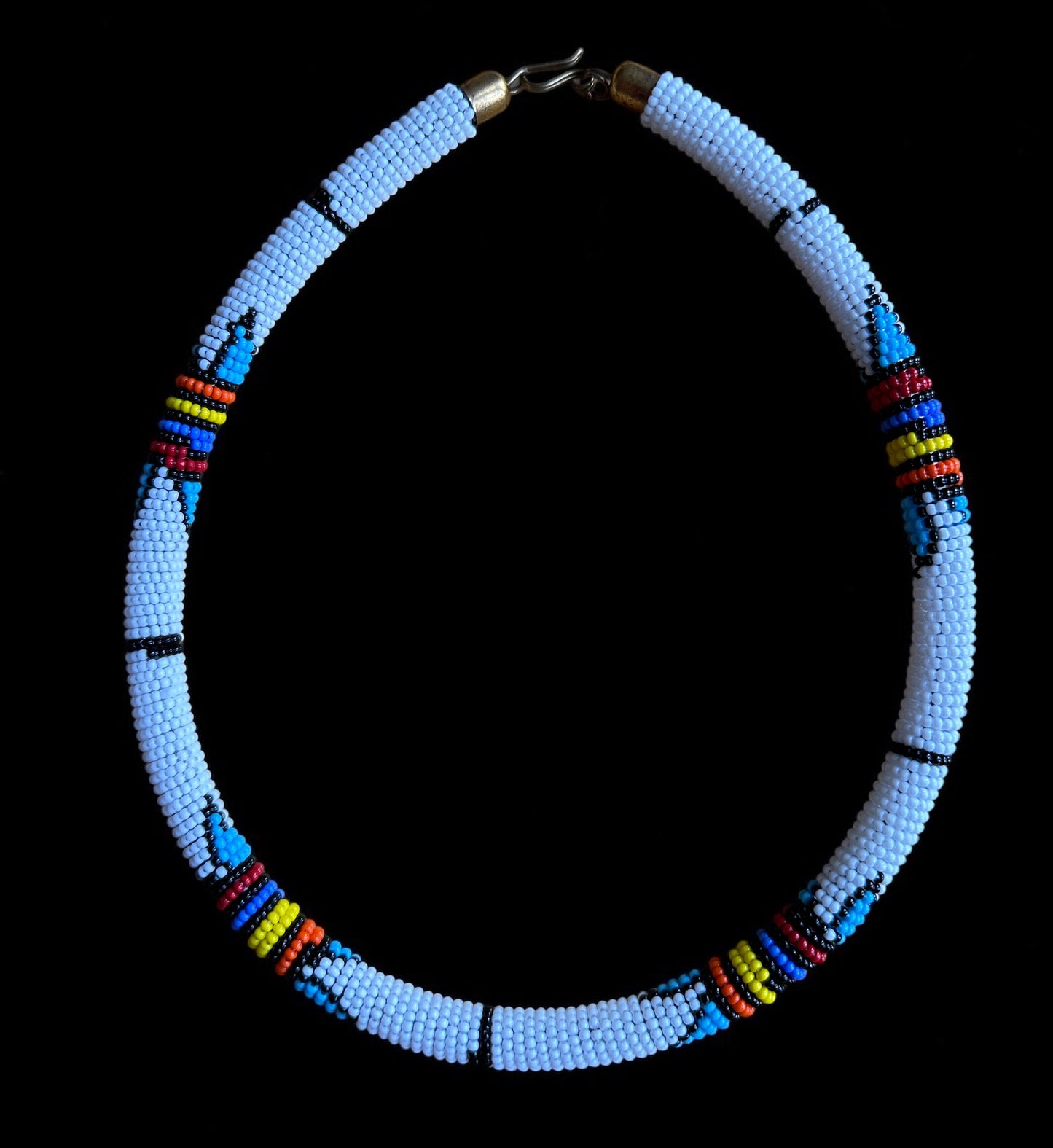 Collier Massaï Africain Authentique Perlé – Bijoux Tribaux Multicolores Faits à la Main pour Femmes Fatisha Boutique