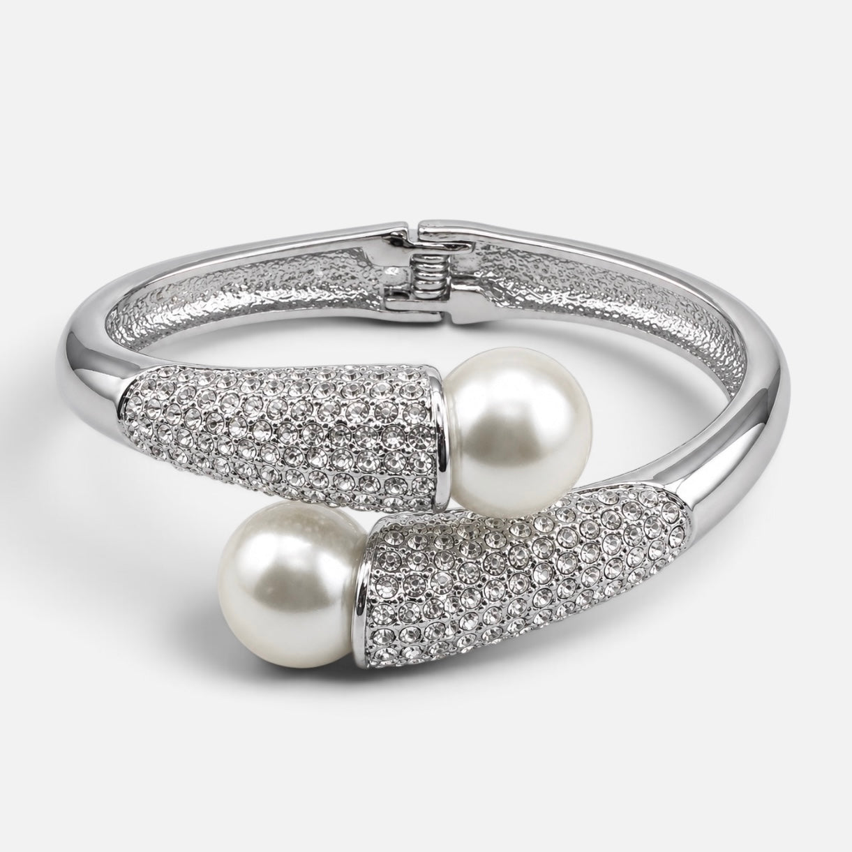 Bracelet jonc extensible élégant, vintage et charmant, orné de perles et strass Fatisha Boutique