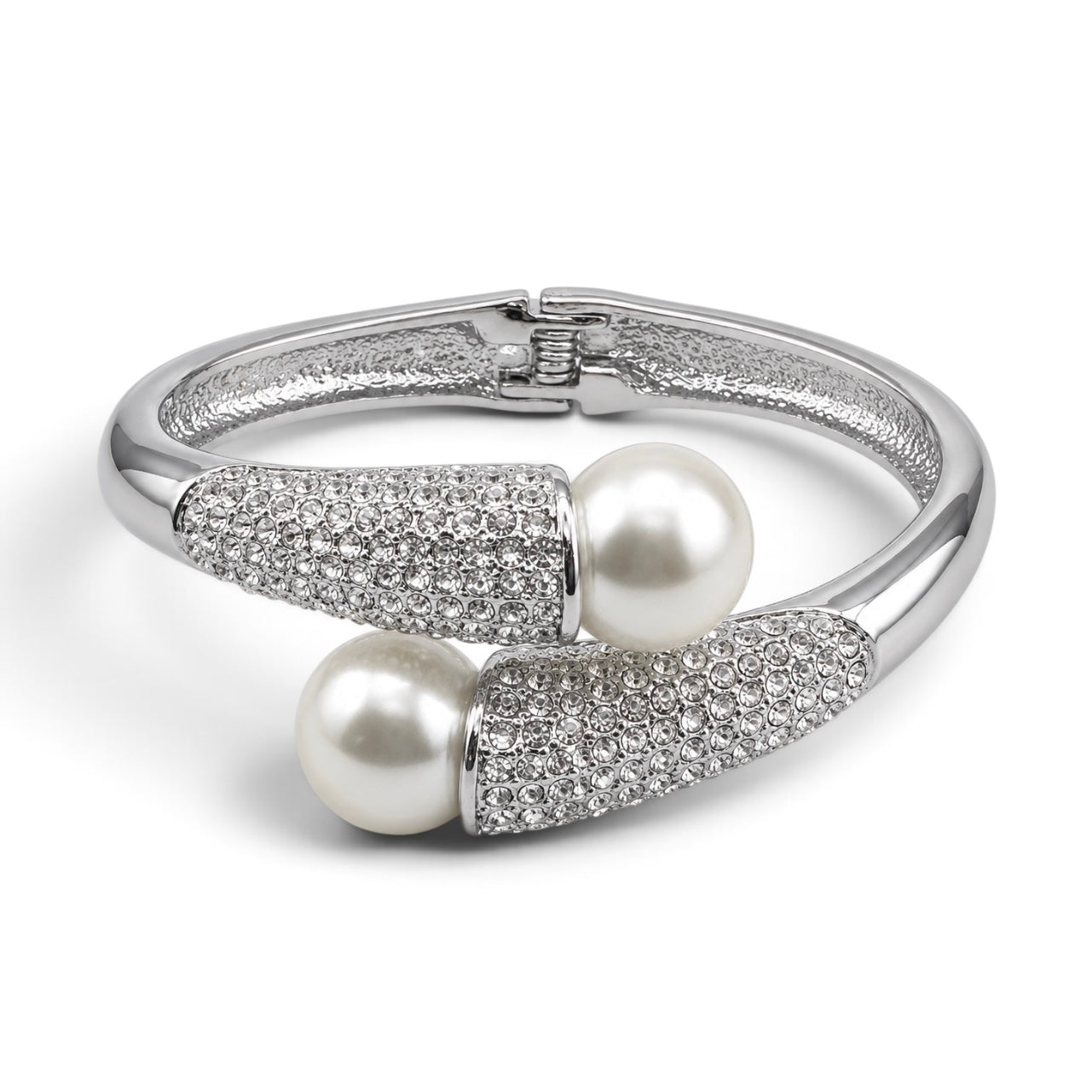 Bracelet jonc extensible élégant, vintage et charmant, orné de perles et strass Fatisha Boutique