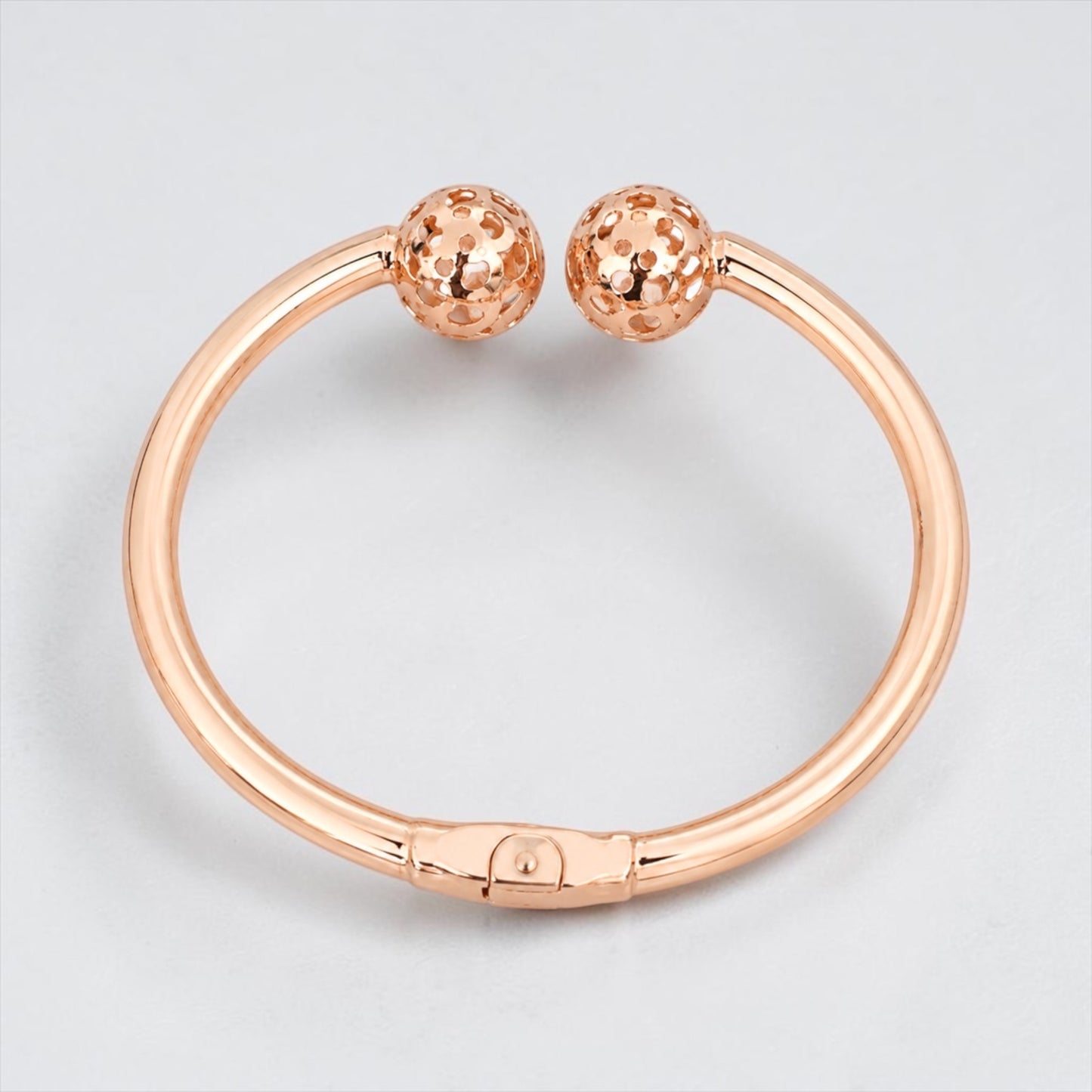 Charmant bracelet manchette classique épais en or rose Fatisha Boutique