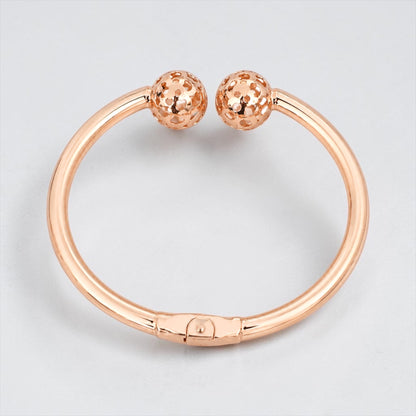 Charmant bracelet manchette classique épais en or rose