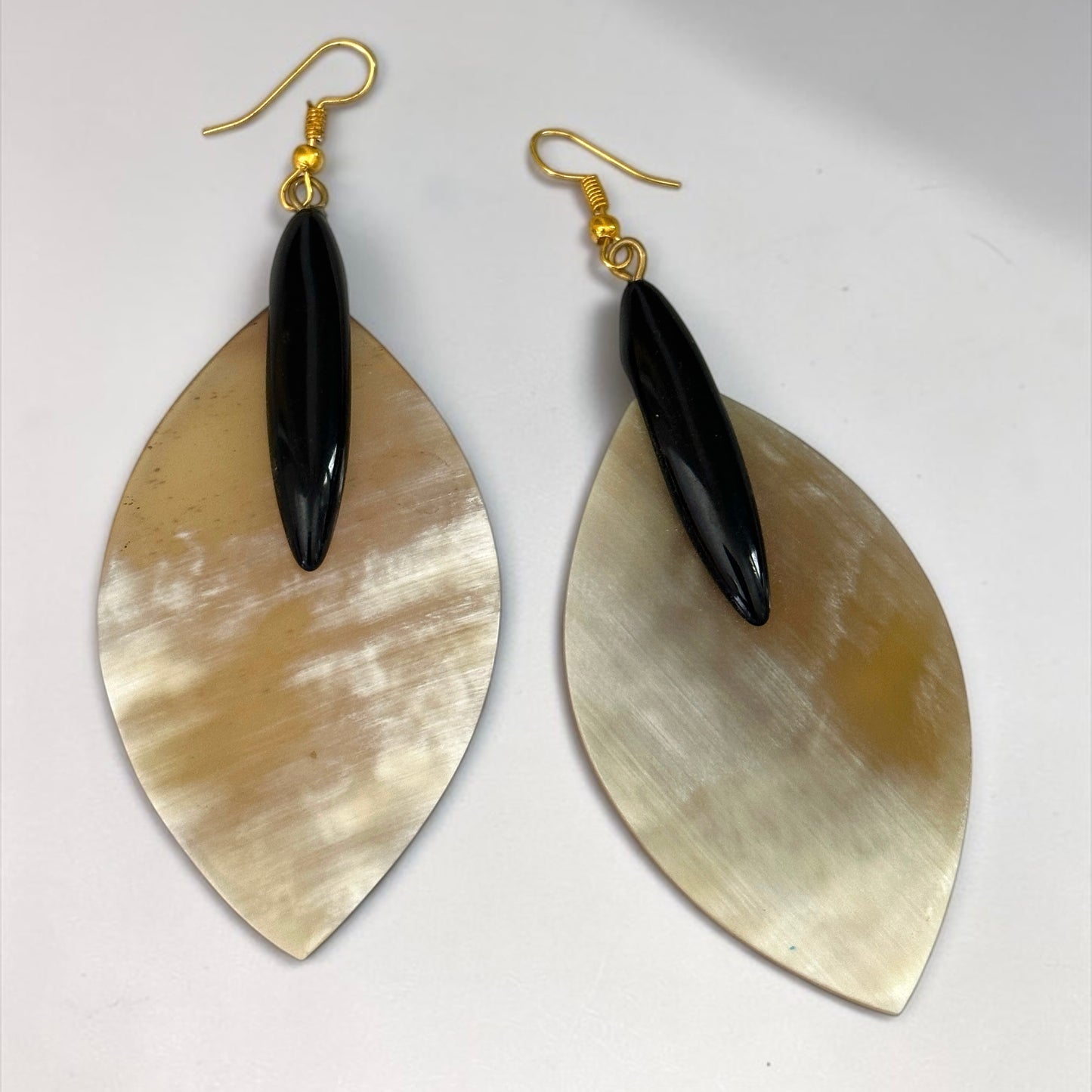 Ethnic Buffalo Horn Teardrop Statement Drop Earrings - Fatisha Boutique Fatisha Boutique