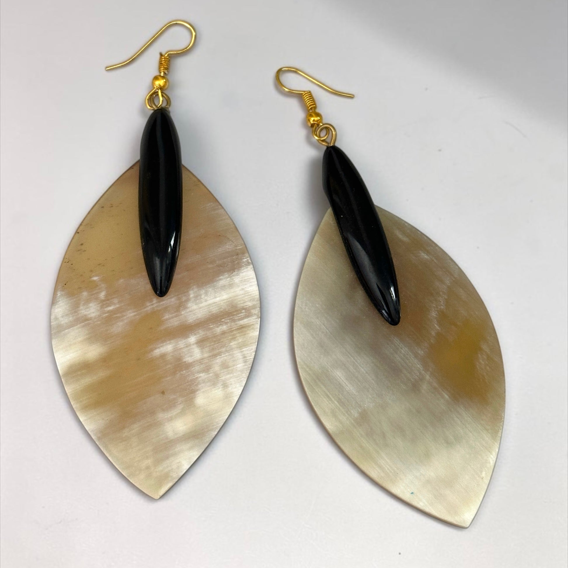 Ethnic Buffalo Horn Teardrop Statement Drop Earrings - Fatisha Boutique