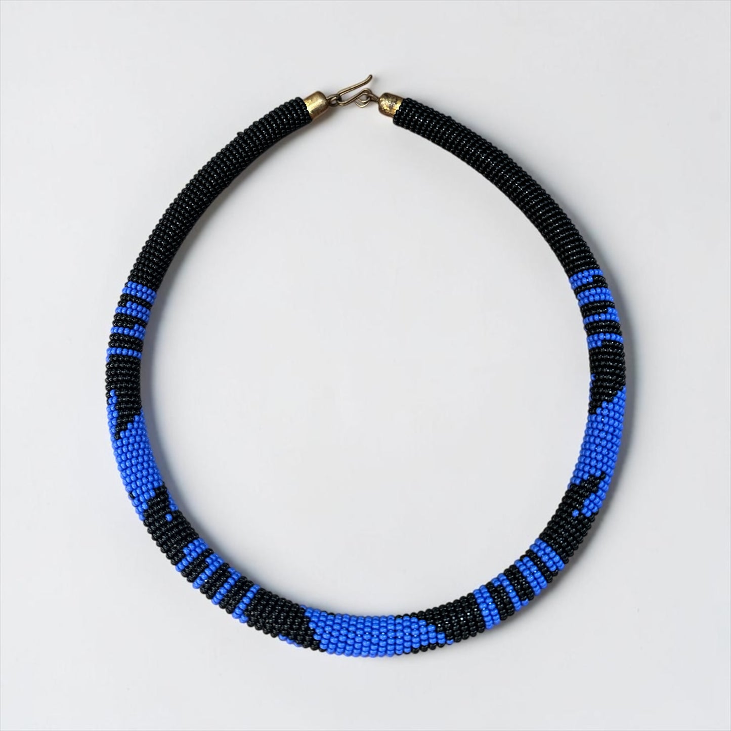 Maasai Beaded Rope Necklace – Handmade Black & Colour Block Statement - Fatisha Boutique Fatisha Boutique