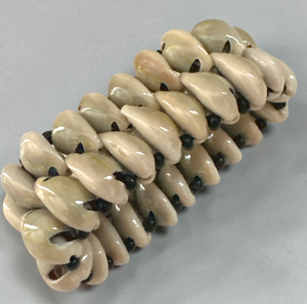 African Double Row Cowrie Shell Beaded Bracelet - Fatisha Boutique Fatisha Boutique