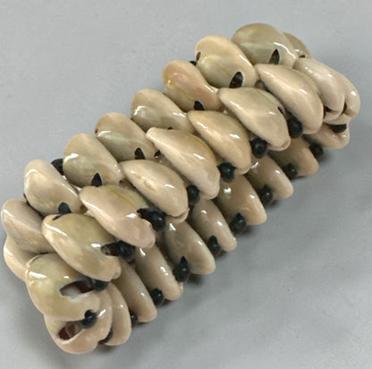 African Double Row Cowrie Shell Beaded Bracelet - Fatisha Boutique