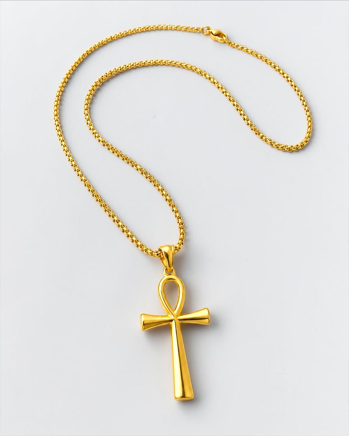 Stainless Steel Ankh Necklace | Egyptian Cross Pendant