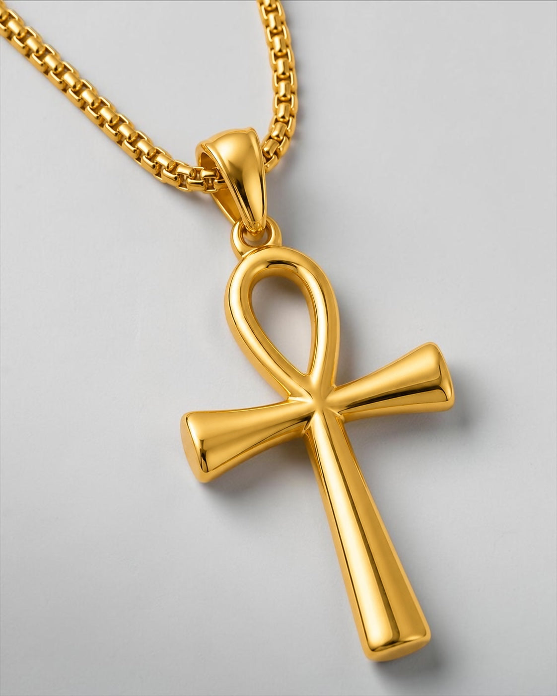 Stainless Steel Ankh Necklace | Egyptian Cross Pendant Fatisha Boutique