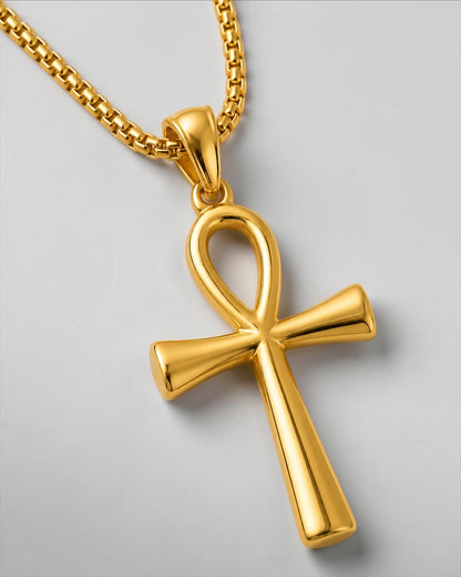 Stainless Steel Ankh Necklace | Egyptian Cross Pendant