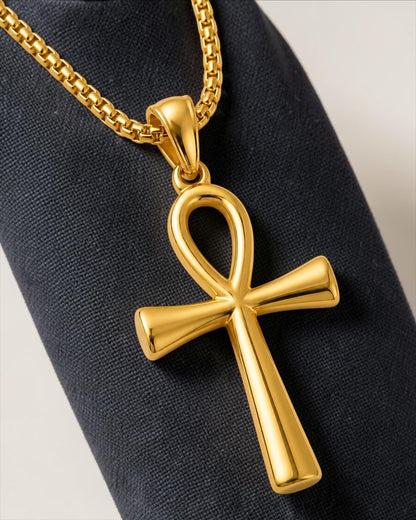 Stainless Steel Ankh Necklace | Egyptian Cross Pendant