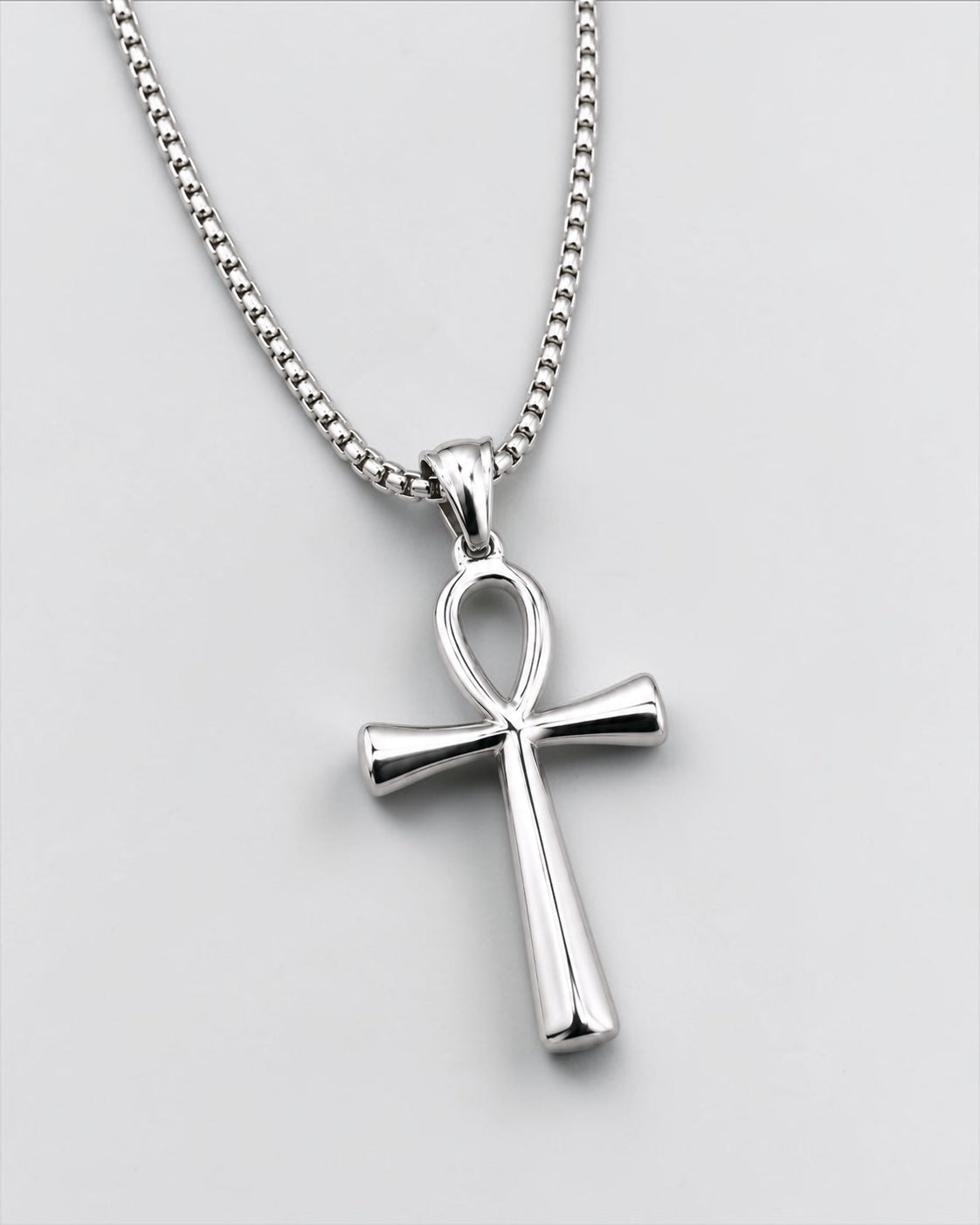 Stainless Steel Ankh Necklace | Egyptian Cross Pendant Fatisha Boutique