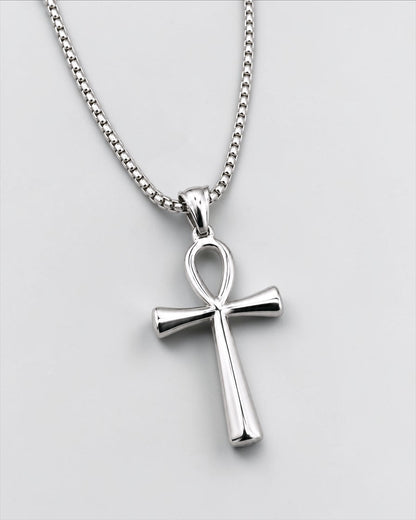 Stainless Steel Ankh Necklace | Egyptian Cross Pendant