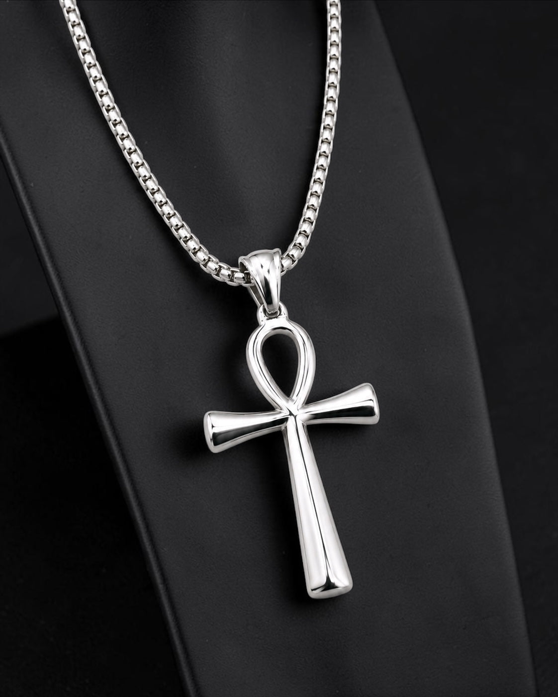 Stainless Steel Ankh Necklace | Egyptian Cross Pendant Fatisha Boutique