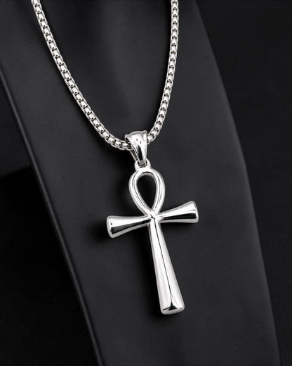 Stainless Steel Ankh Necklace | Egyptian Cross Pendant