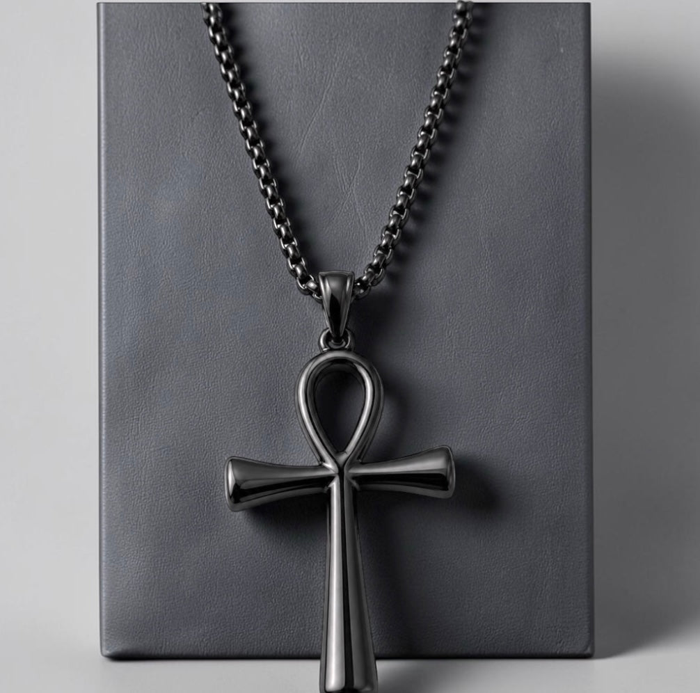 Stainless Steel Ankh Necklace | Egyptian Cross Pendant Fatisha Boutique