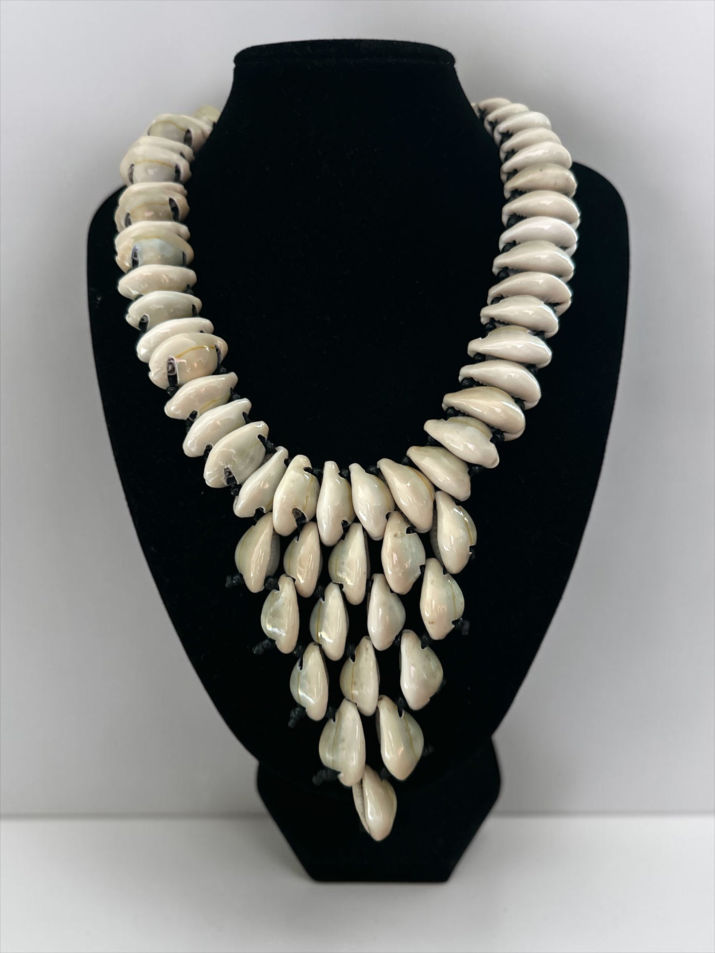 Handmade African Cowrie Shell Beaded Statement Necklace - Fatisha Boutique Fatisha Boutique