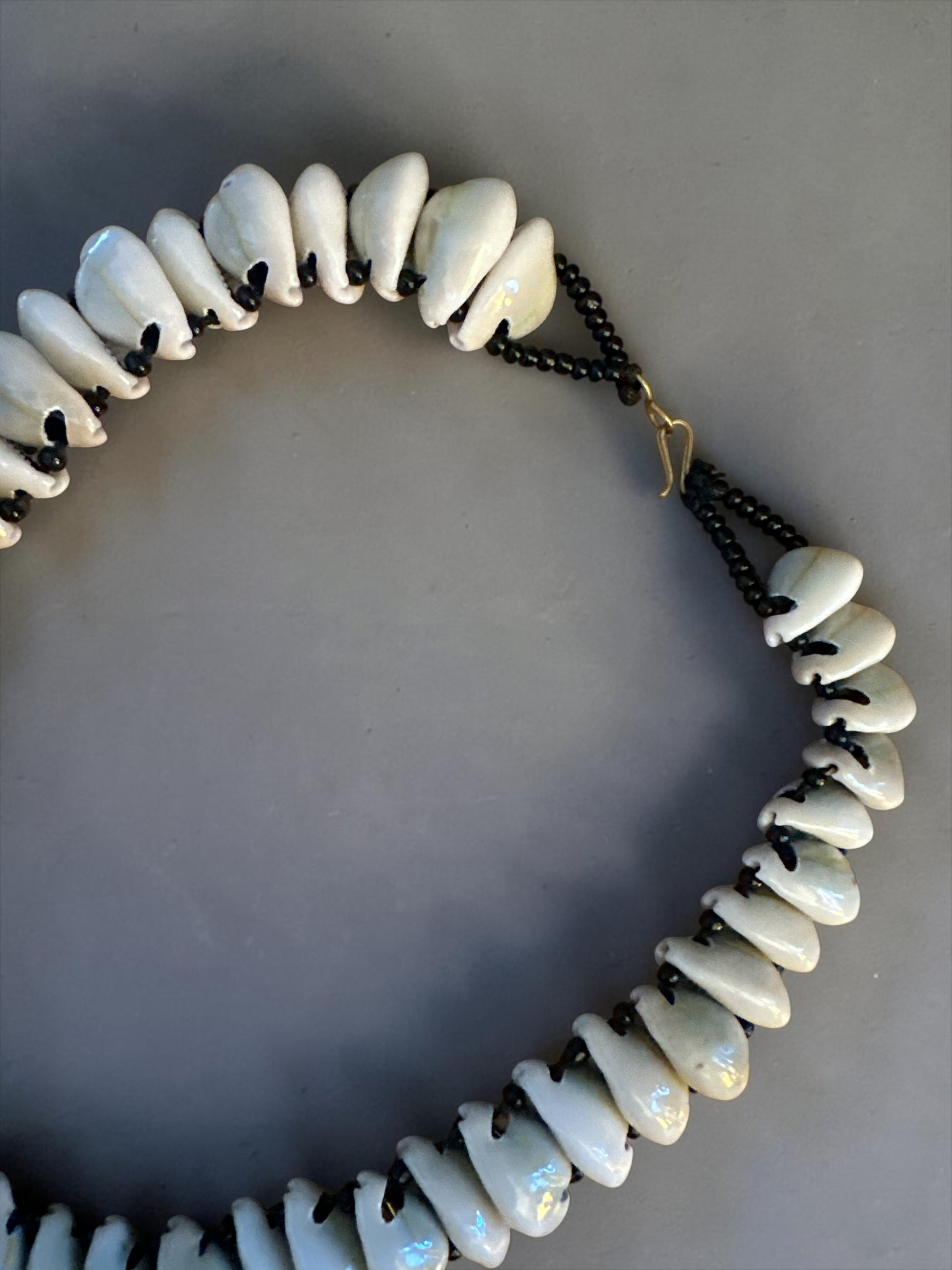 Handmade African Cowrie Shell Beaded Statement Necklace - Fatisha Boutique