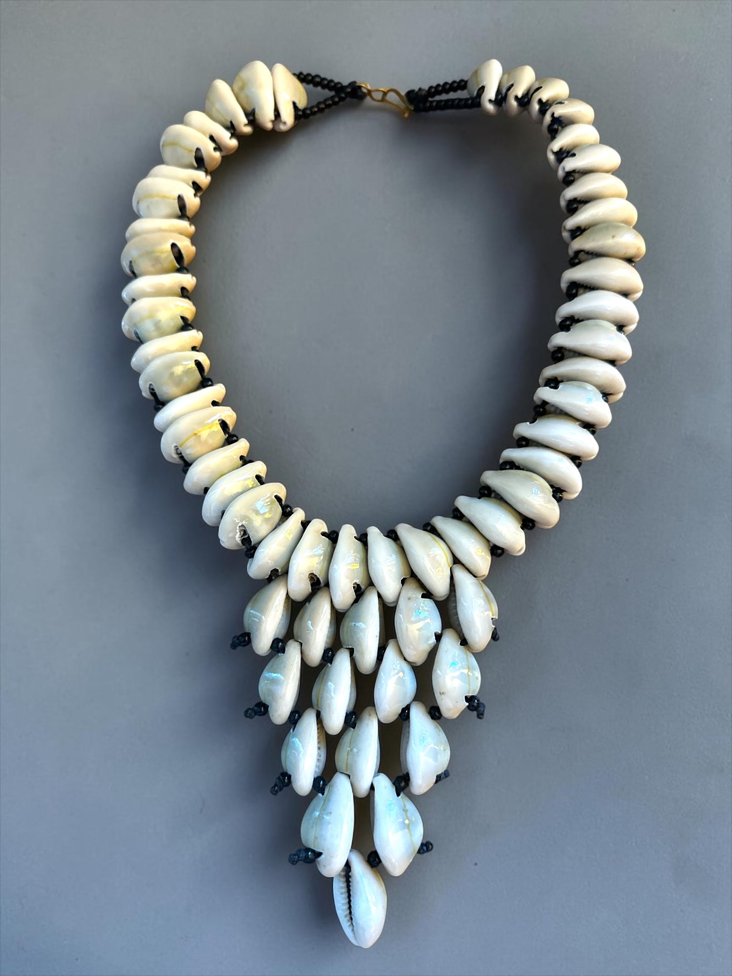 Handmade African Cowrie Shell Beaded Statement Necklace - Fatisha Boutique Fatisha Boutique