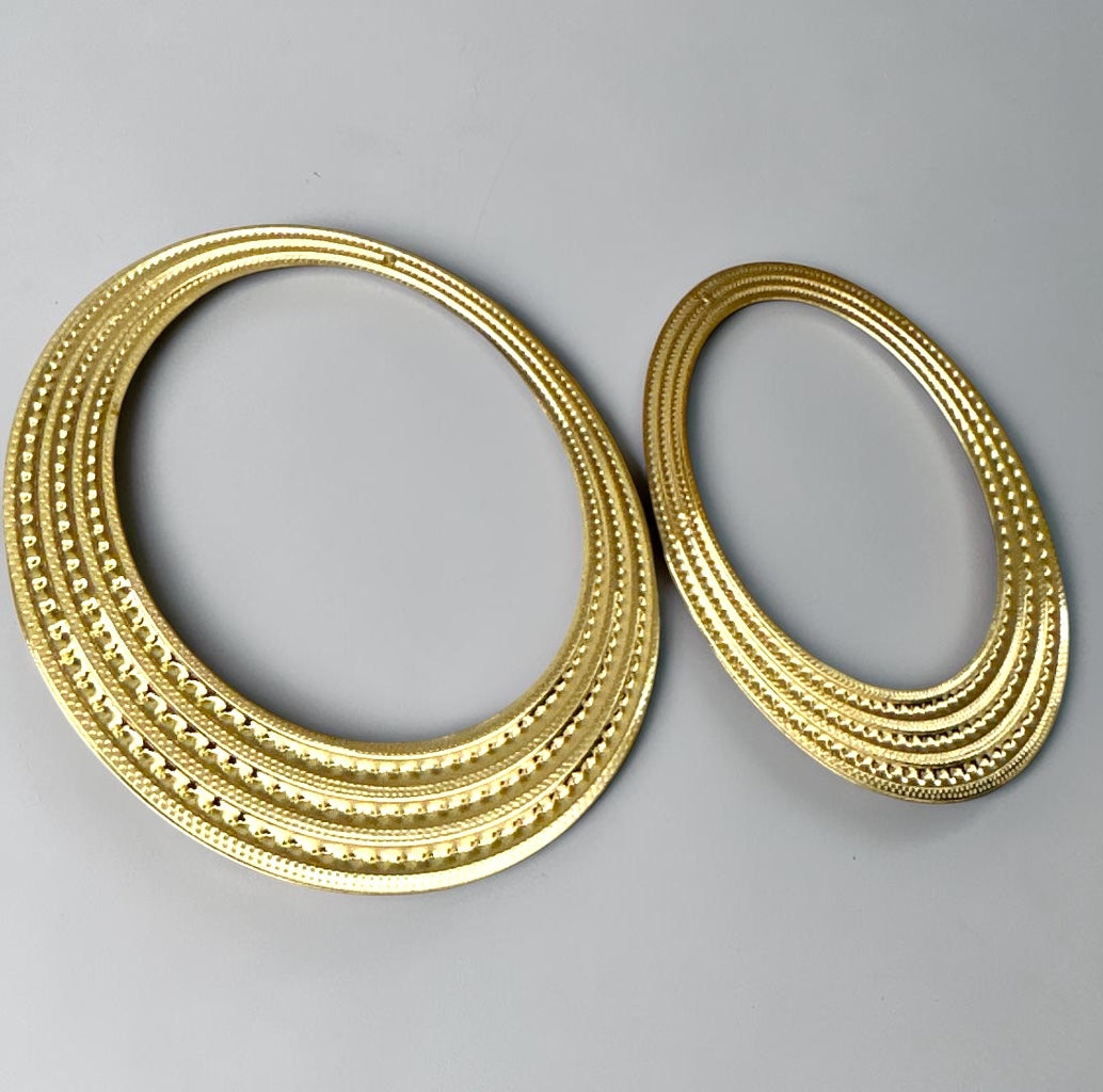 Statement Alloy Hoop Earrings – Bold Textured Oversized Stud Fatisha Boutique