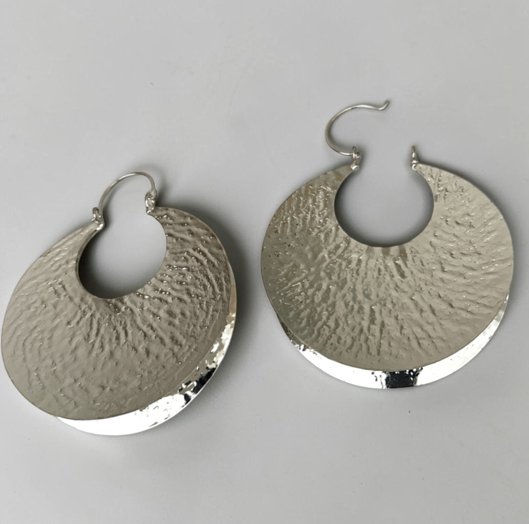 Oversized Brass Fulani Hoop Statement Earrings - Fatisha Boutique