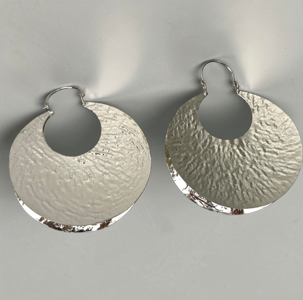 Oversized Brass Fulani Hoop Statement Earrings - Fatisha Boutique Fatisha Boutique