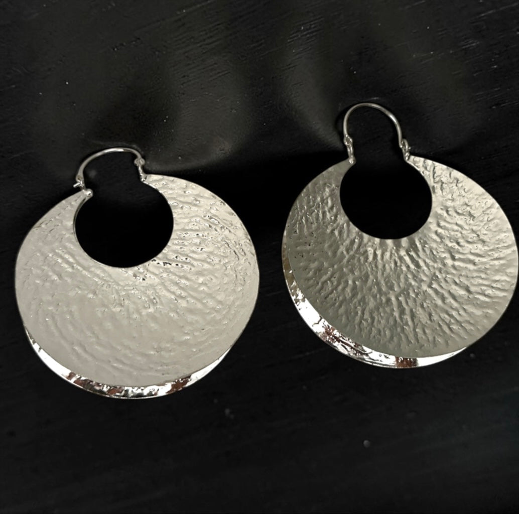 Oversized Brass Fulani Hoop Statement Earrings - Fatisha Boutique Fatisha Boutique