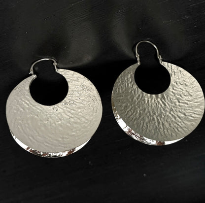 Oversized Brass Fulani Hoop Statement Earrings - Fatisha Boutique