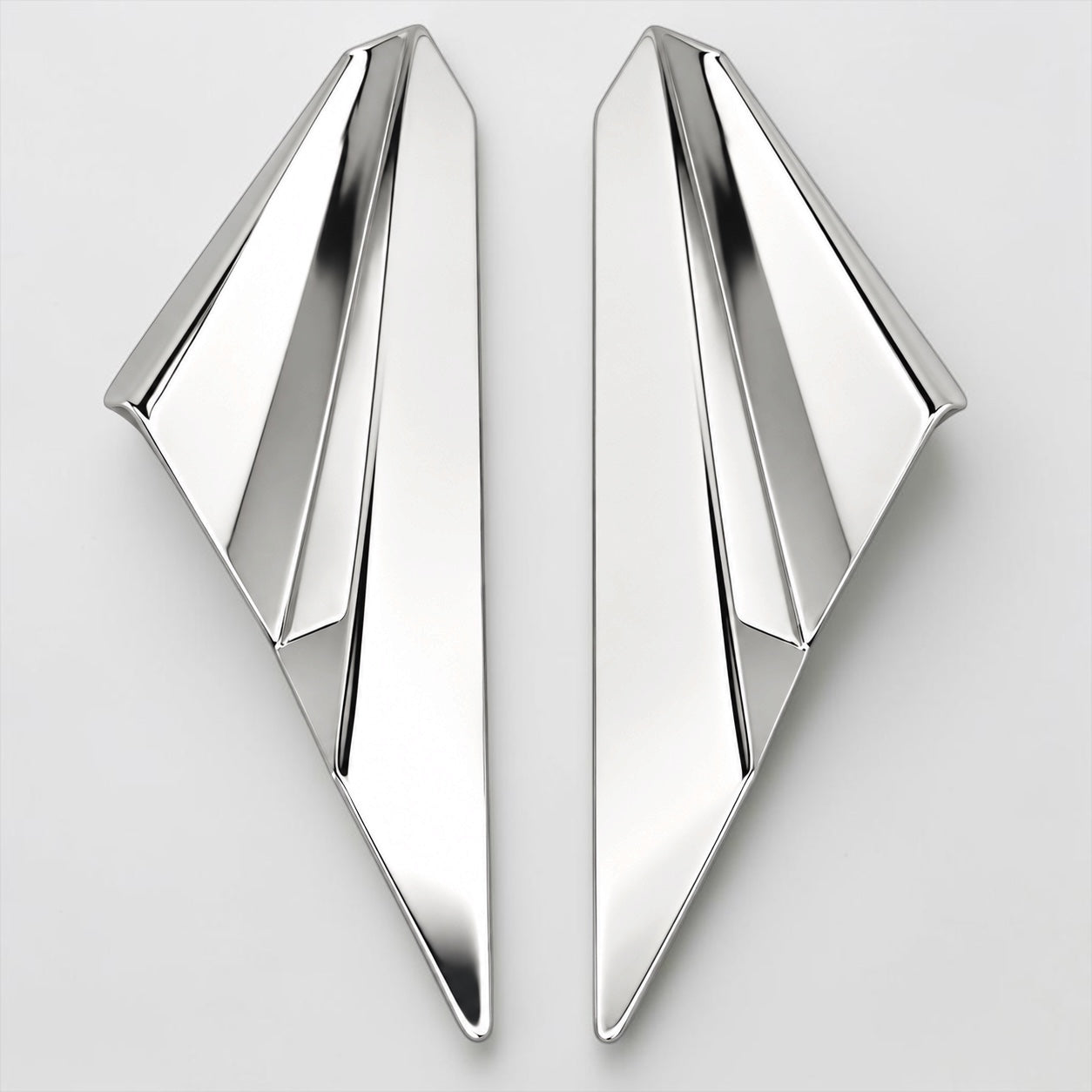 Geometric Folded Statement Earrings – Gold & Silver Fatisha Boutique