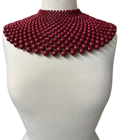 Cleopatra Beaded Collar Bib Choker Statement Necklace - Fatisha Boutique