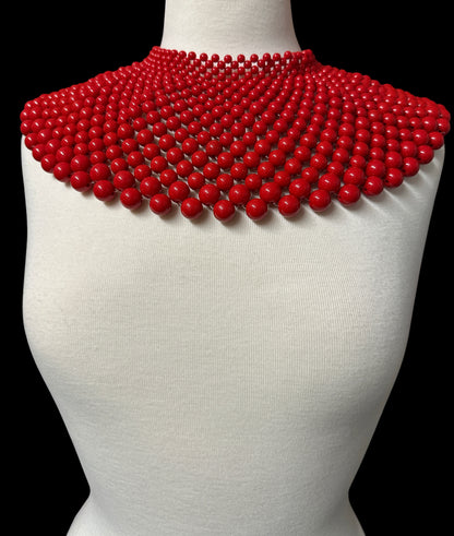 Cleopatra Beaded Collar Bib Choker Statement Necklace - Fatisha Boutique