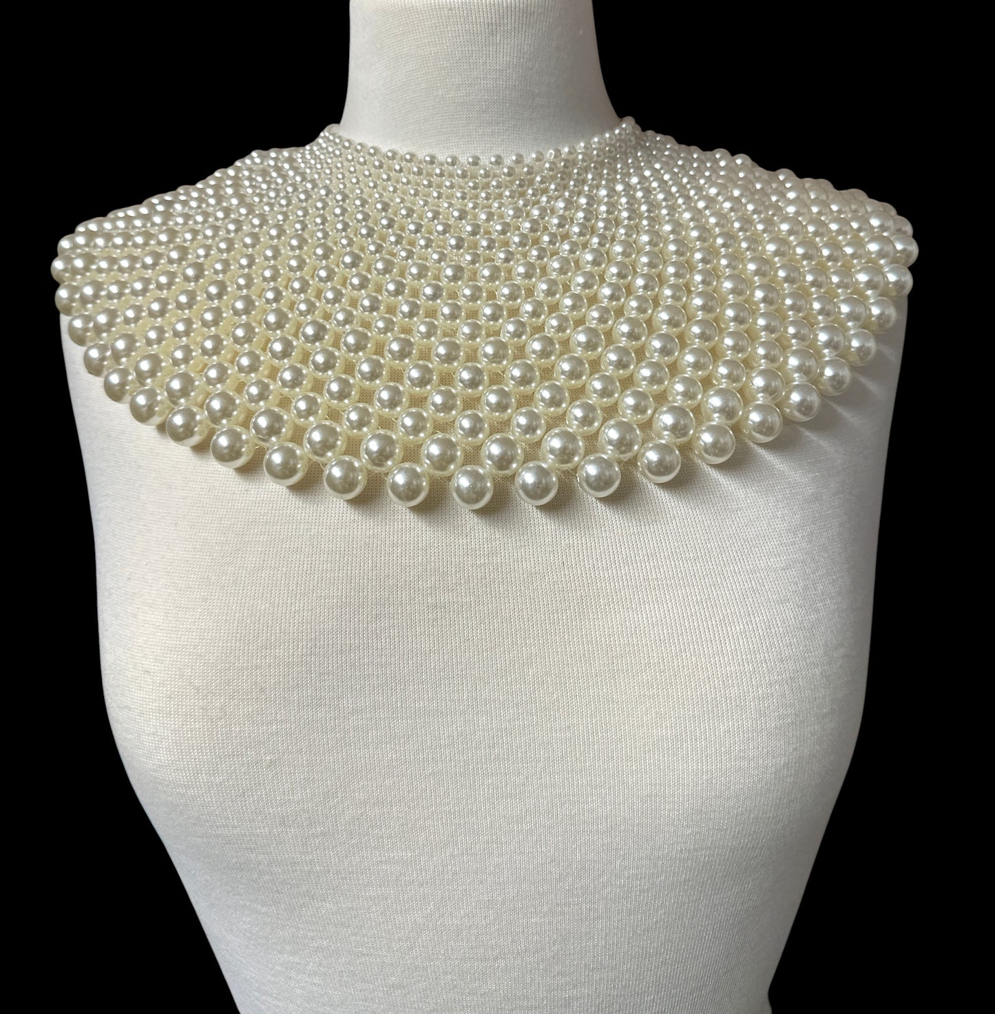 Bridal Faux Pearl Bib Collar Statement Necklace for Women Fatisha Boutique