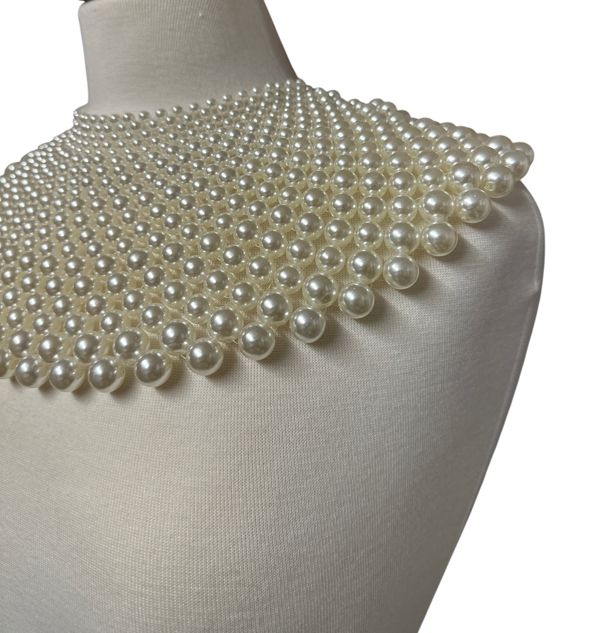 Bridal Faux Pearl Bib Collar Statement Necklace for Women Fatisha Boutique