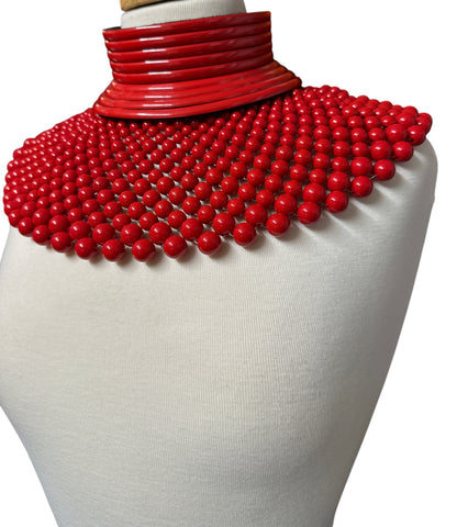 Cleopatra Collar Bib Necklace & Ndebele Cuff Set - Fatisha Boutique