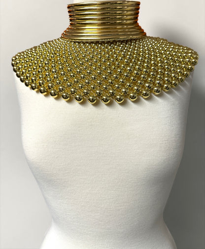 Cleopatra Collar Bib Necklace & Ndebele Cuff Set - Fatisha Boutique