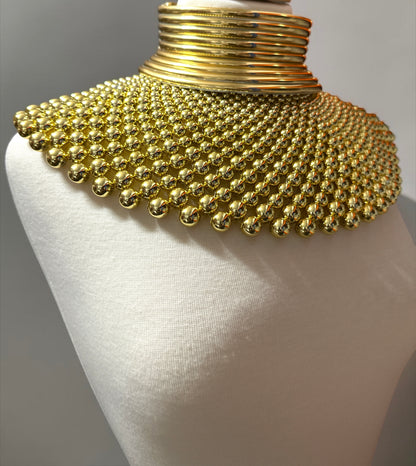 Cleopatra Collar Bib Necklace & Ndebele Cuff Set - Fatisha Boutique