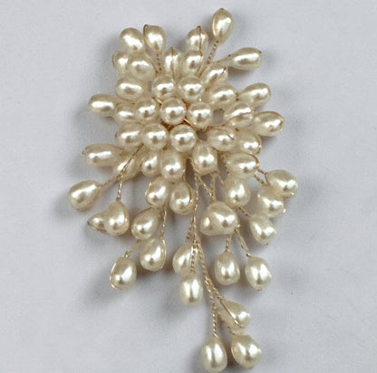 Elegant Faux Pearl Cluster Statement Stud Earrings - Fatisha Boutique