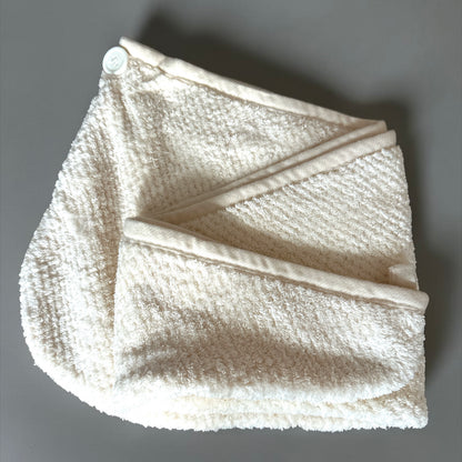 Ultra-Soft Microfibre Hair Towel Wrap with Button Fastening - Fatisha Boutique