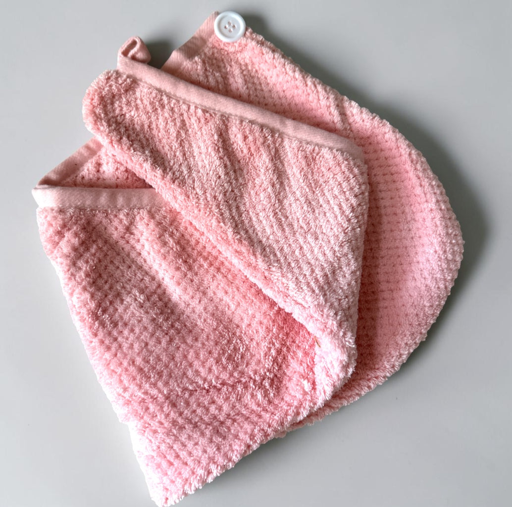 Ultra-Soft Microfibre Hair Towel Wrap with Button Fastening - Fatisha Boutique Fatisha Boutique