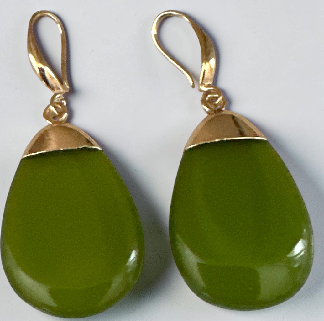 Resin Teardrop Drop Earrings – Gold-Tone Statement Jewellery - Fatisha Boutique Fatisha Boutique