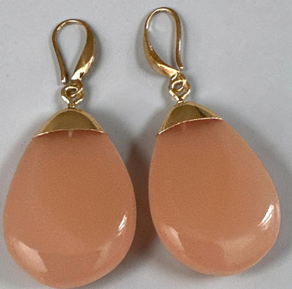 Resin Teardrop Drop Earrings – Gold-Tone Statement Jewellery - Fatisha Boutique