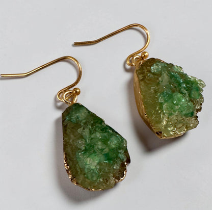 Lightweight Resin Druzy Teardrop Everyday Earrings - Fatisha Boutique