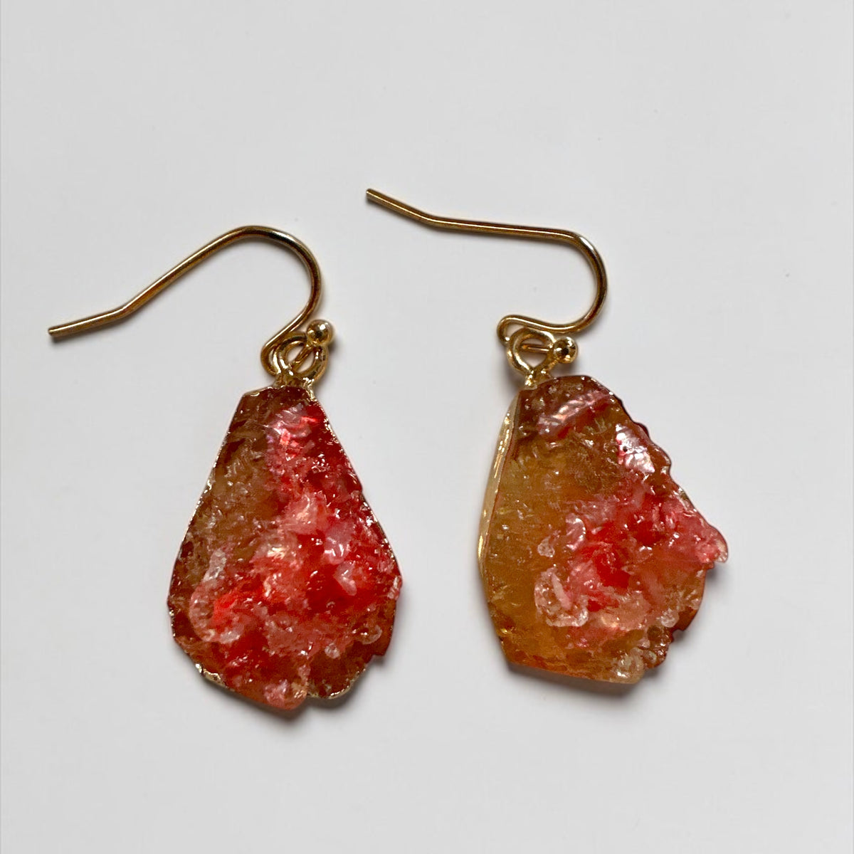 Lightweight Resin Druzy Teardrop Everyday Earrings - Fatisha Boutique
