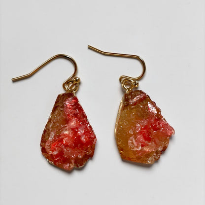 Lightweight Resin Druzy Teardrop Everyday Earrings - Fatisha Boutique
