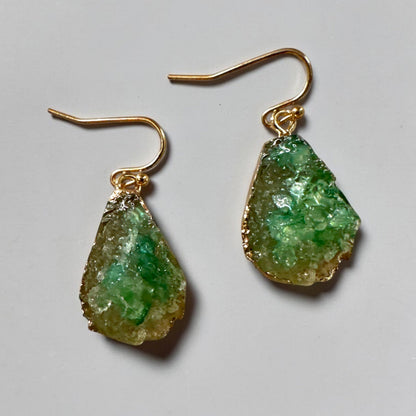 Lightweight Resin Druzy Teardrop Everyday Earrings - Fatisha Boutique