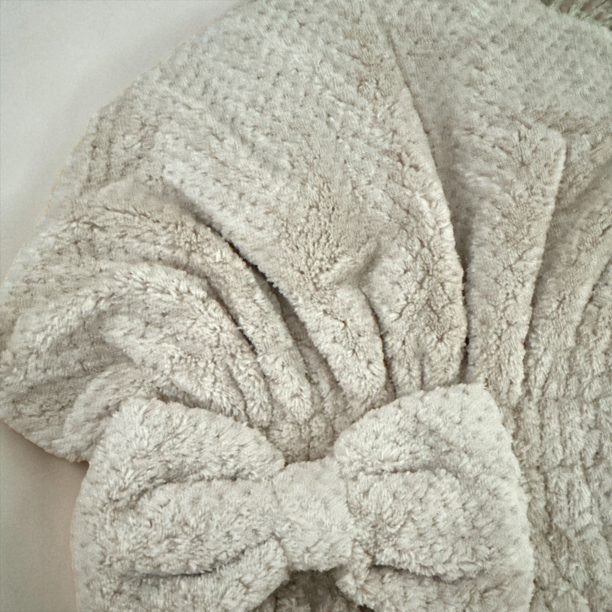Microfiber Hair Towel Wrap with Bow, Quick Dry Hair Turban Cap - Fatisha Boutique Fatisha Boutique