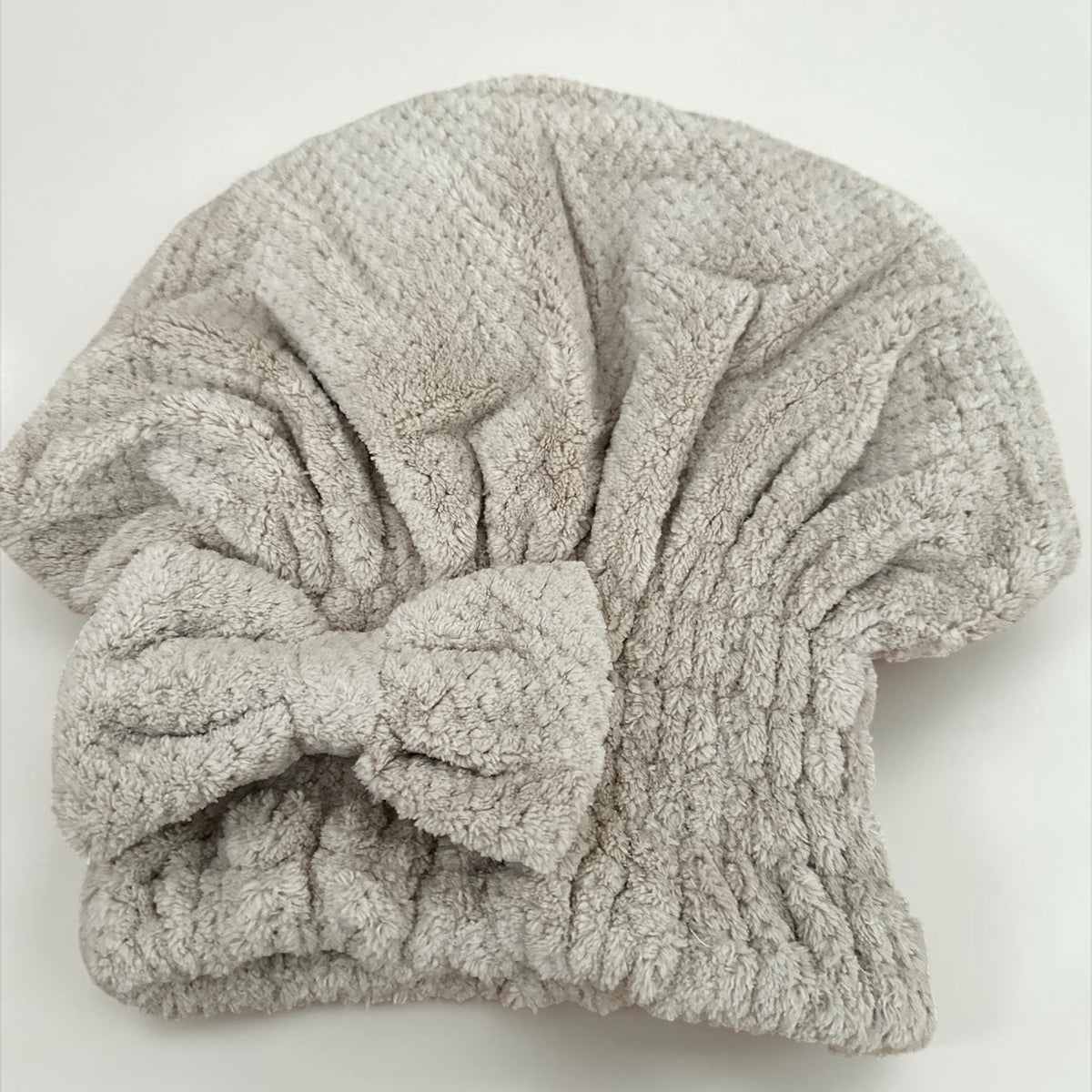 Microfiber Hair Towel Wrap with Bow, Quick Dry Hair Turban Cap - Fatisha Boutique Fatisha Boutique