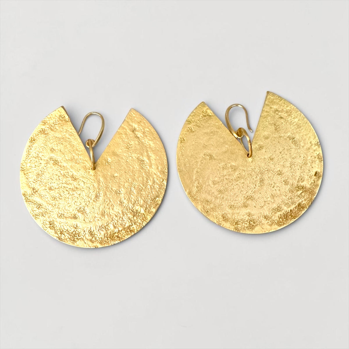 Hammered Brass Statement Earrings – Bold African Gold Disc Design - Fatisha Boutique Fatisha Boutique