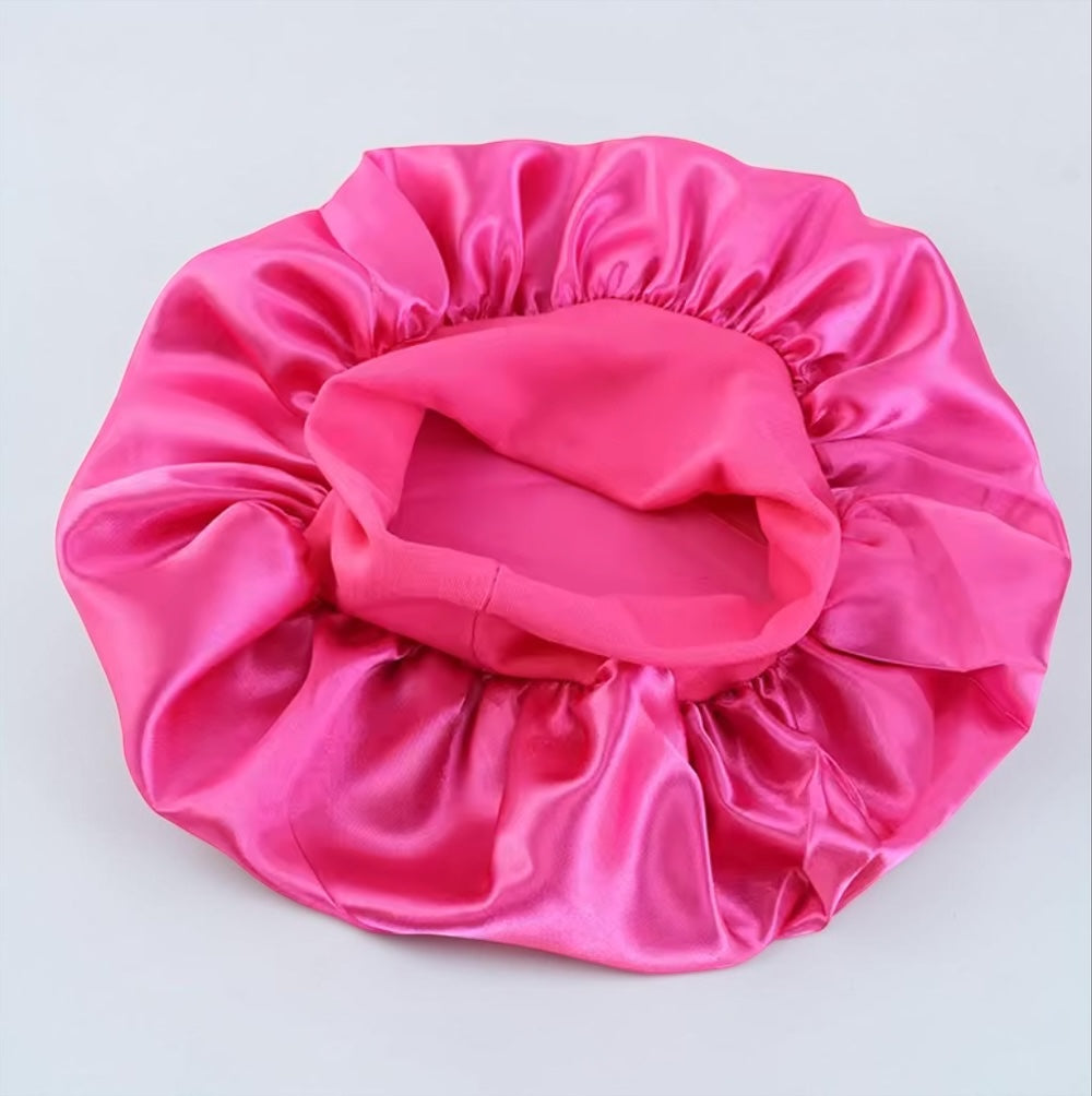 Kids Wide Band Satin Bonnet Sleep Cap – Ages 1–5 - Fatisha Boutique