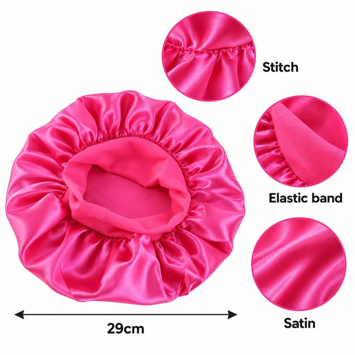 Kids Wide Band Satin Bonnet Sleep Cap – Ages 1–5 - Fatisha Boutique