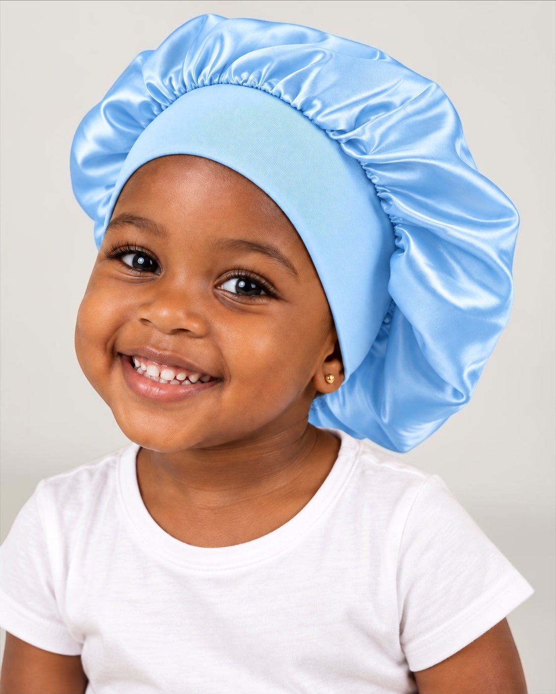 Kids Wide Band Satin Bonnet Sleep Cap – Ages 1–5 - Fatisha Boutique Fatisha Boutique